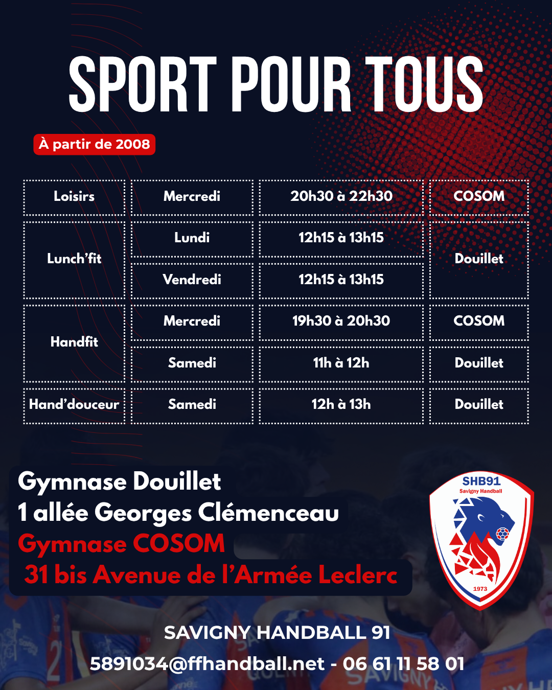CRÉNEAUX D'ENTRAÎNEMENT POUR TOUS