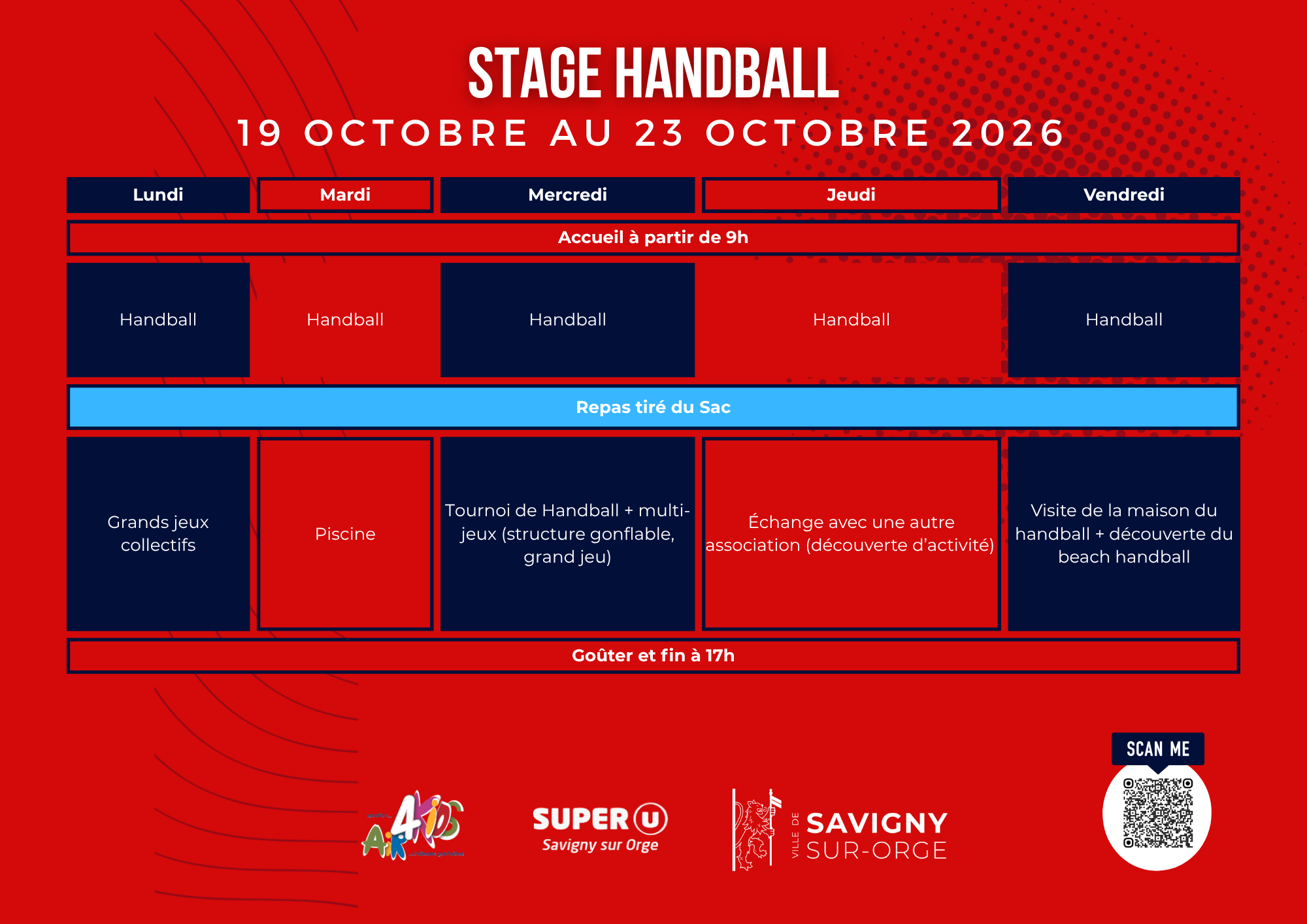 Stage Vacances Handball